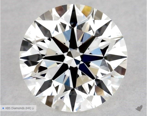 0.52 carat G-VVS2 Excellent cut Natūralus Round Deimantas (1)