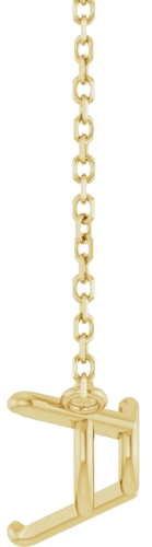 14K Yellow 7 mm Round Solitaire 18  Necklace Mounting (3)