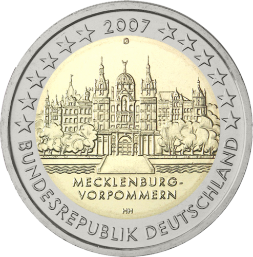 2007 Germany Schwerin Castle 2 euro coin (1)