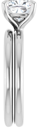Sužadėtuvių Žiedas „Solitaire“ 585 Baltojo Aukso Cushion 7mm (9)