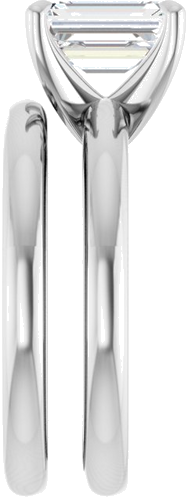 Sužadėtuvių Žiedas „Solitaire“ 585 Baltojo Aukso Emerald 8mm x 6mm (9)