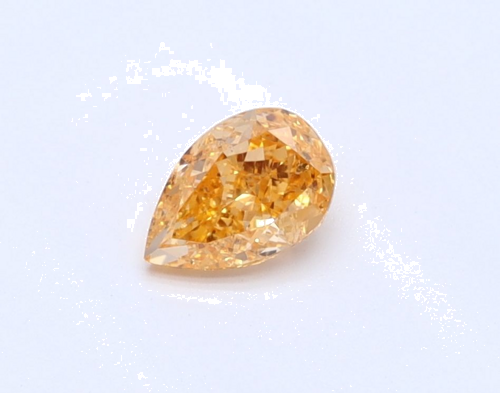 0.28 carat Fancy Vivid Yellowish Orange-SI2 Natūralus Pear Deimantas (1)