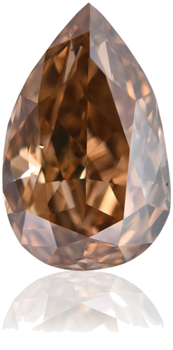 1.6 carat Fancy Dark Orangey Brown-VVS2 Natūralus Pear Deimantas (1)