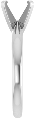 Sužadėtuvių Žiedas „Solitaire“ 10k white gold Square 5.5mm (4)