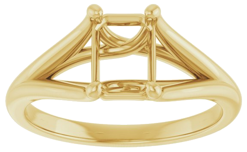 Sužadėtuvių Žiedas „Solitaire“ 585 Geltonojo Aukso Emerald 7mm x 5mm (3)