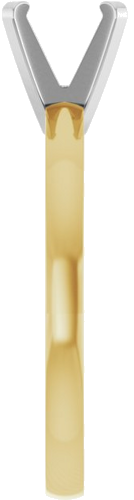 Sužadėtuvių Žiedas „Solitaire“ 585 Baltojo Ir Geltonojo Aukso Round 6.5mm (4)