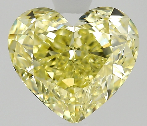 0.95 carat Fancy Intense Yellow-VVS2 Natūralus Heart Deimantas (1)
