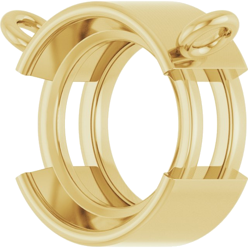 Pakabukas „Half-Bezel Solitaire“ 18k yellow gold Round 8mm (2)