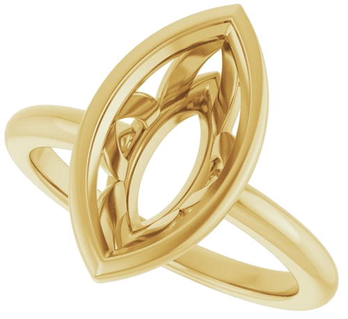Sužadėtuvių Žiedas „Bezel-Set“ 14k yellow gold Marquise 14mm x 7mm (5)