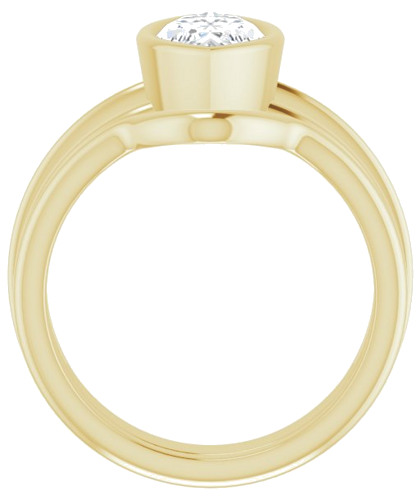 Sužadėtuvių Žiedas „Bezel-Set Solitaire“ 10k yellow gold Marquise 12mm x 6mm (7)