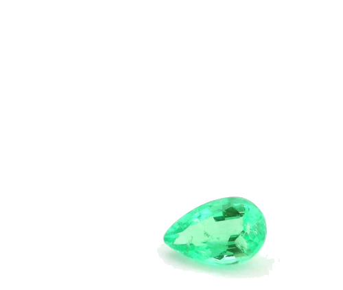 0.4 carat GREEN Pear Smaragdas (1)