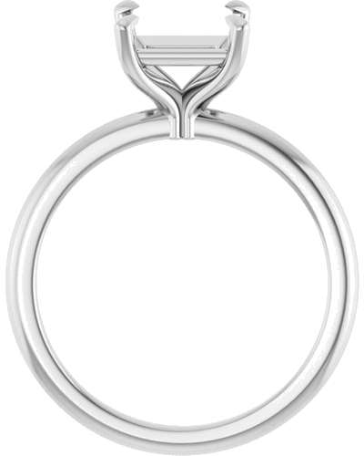 Sužadėtuvių Žiedas „Claw-Prong“ 14k white gold Square 6.5mm (2)