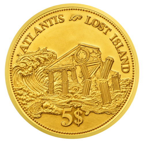 5 Dollars Atlantis – Lost Island 2006 Fiji Gold Coin (1)