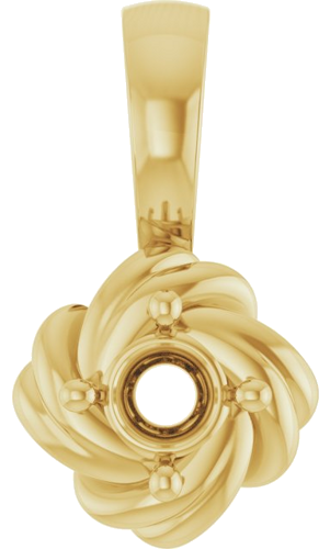 Pakabukas „Knot“ 14k yellow gold Round 4.5mm (1)