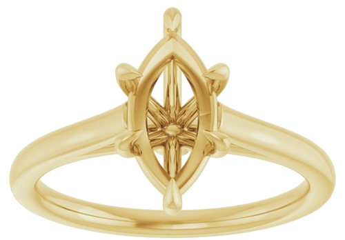 Sužadėtuvių Žiedas „Claw-Pong“ 14k yellow gold Marquise 10.5mm x 5.5mm (3)
