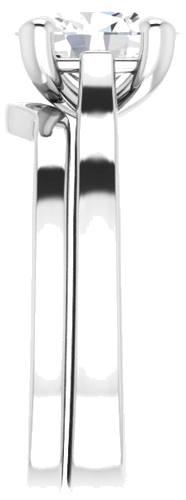 Sužadėtuvių Žiedas 14k white gold Oval 9mm x 7mm (9)