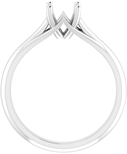 Sužadėtuvių Žiedas „Solitaire“ 585 Baltojo Aukso Round 6mm (2)