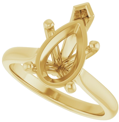 Sužadėtuvių Žiedas 14k yellow gold Pear 13mm x 8mm (5)