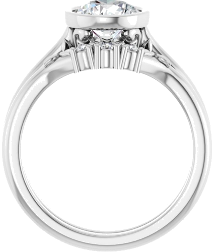 14K White 7 mm Round Solitaire Engagement Ring Mounting (7)