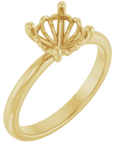 Sužadėtuvių Žiedas „Solitaire“ 585 Geltonojo Aukso Round 7.4mm (1)