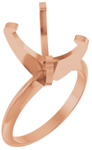 Sužadėtuvių Žiedas „Solitaire“ 585 Rožinis Aukso Oval 11mm x 9mm (1)