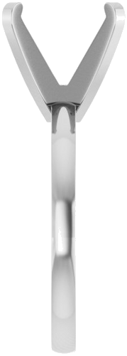 14K White 11 mm Round 4-Prong Engagement Ring Mounting (4)