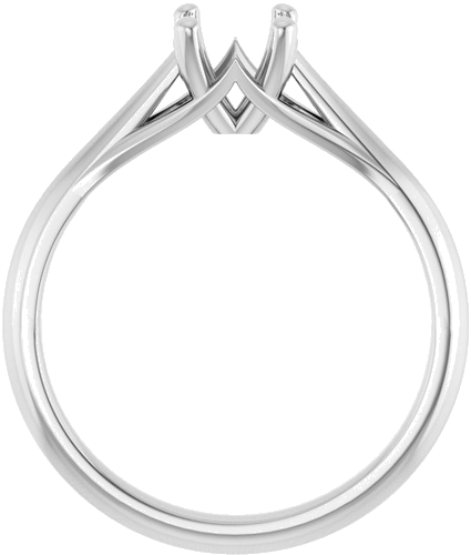 Sužadėtuvių Žiedas „Solitaire“ 585 Baltojo Aukso Cushion 5mm (2)