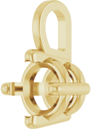Pakabukas „Solitaire“ 14k yellow gold Round 4.5mm (2)