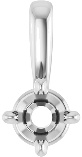 Pakabukas „Solitaire“ 18k white gold Round 3mm (1)