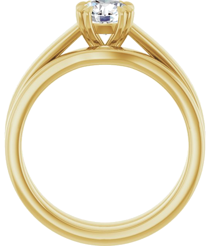 Sužadėtuvių Žiedas „Double Claw-Prong Solitaire“ 14k yellow gold Round 5.8mm (7)