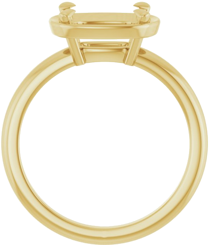 Sužadėtuvių Žiedas „Claw-Prong Solitaire Bezel-Style“ 14k yellow gold Elongated Cushion 9mm x 7mm (2)