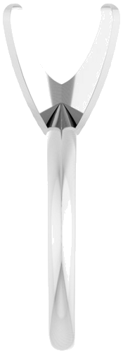 Sužadėtuvių Žiedas „Lightweight Solitaire“ 14k white gold Elongated Cushion 10mm x 8mm (4)