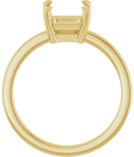 Sužadėtuvių Žiedas „Solitaire“ 585 Geltonojo Aukso Emerald 9mm x 7mm (2)