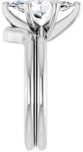 Sužadėtuvių Žiedas „Solitaire“ 585 Baltojo Aukso Marquise 12mm x 6mm (9)