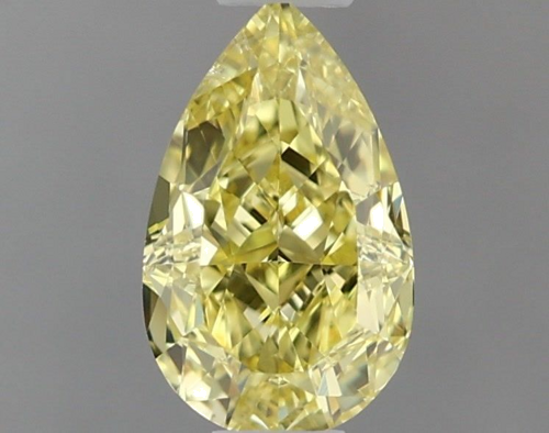 0.72 carat Fancy Intense Yellow-SI1 Natūralus Pear Deimantas (1)