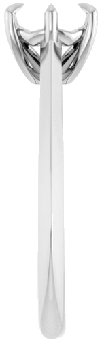 14K White 6.5 mm Round Solitaire Engagement Ring Mounting (4)