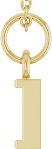 Pakabukas „Family Bar“ 14k yellow gold Straight Baguette 4mm x 2mm (3)