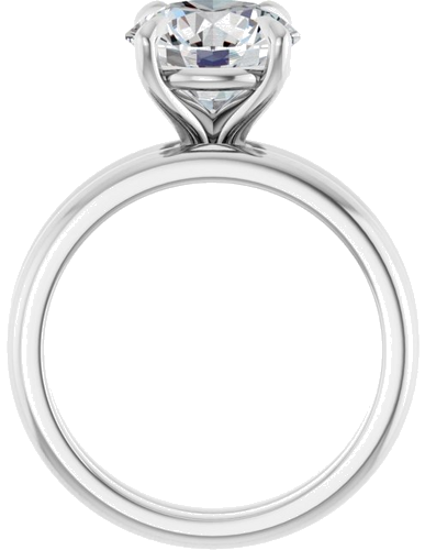 Sužadėtuvių Žiedas „Claw-Prong“ 14k white gold Round 9mm (7)