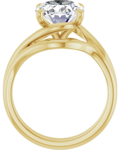Sužadėtuvių Žiedas „Bypass“ 14k yellow gold Oval 11mm x 9mm (7)