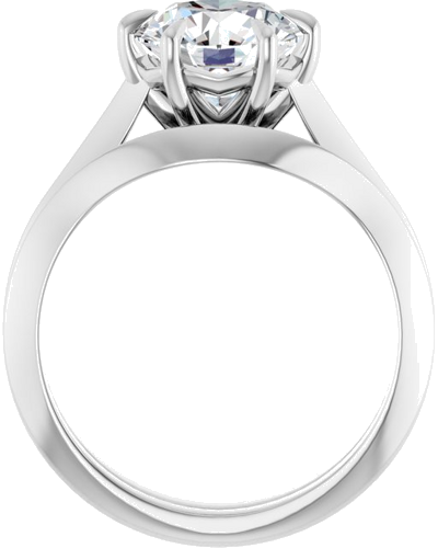 Platinum 8.2 mm Round Solitaire Engagement Ring Mounting (7)