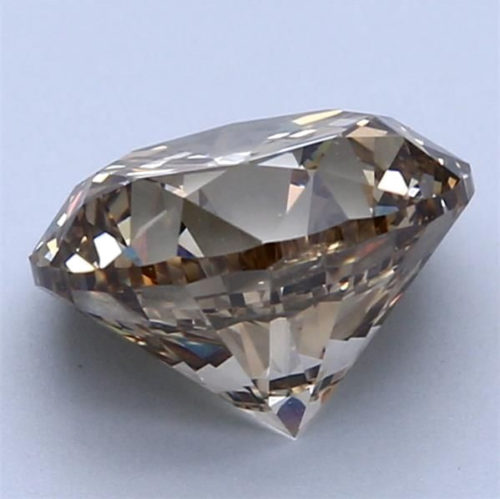 4.03 carat Fancy Light Yellowish Brown-SI2 GD cut Natūralus Round Deimantas (1)