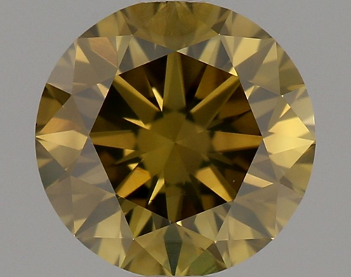0.8 carat Fancy Deep Brownish Greenish Yellow-SI2 GD cut Natūralus Round Deimantas (1)