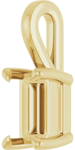 Pakabukas „Solitaire“ 10k yellow gold Emerald 5mm x 3mm (2)
