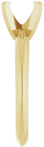 14K Yellow 7x5 mm Oval Solitaire Engagement Ring Mounting (4)