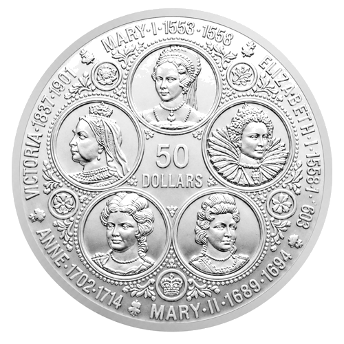 Набор монет «Шесть королев» (Six Sovereign Queens of Great Britain), Каймановы острова, 1975 год (5)