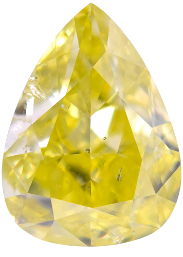 1.02 carat Fancy Intense  Yellow-SI2 Natūralus Pear Deimantas (1)