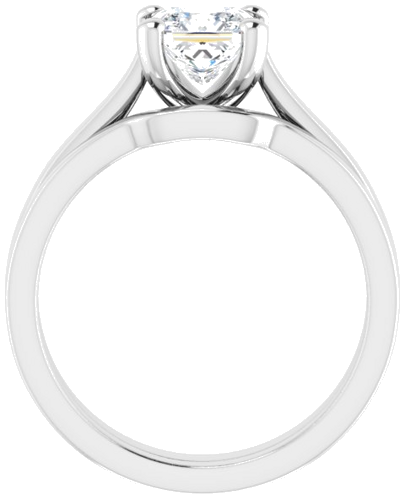 Sužadėtuvių Žiedas 14k white gold Square 5.5mm (7)