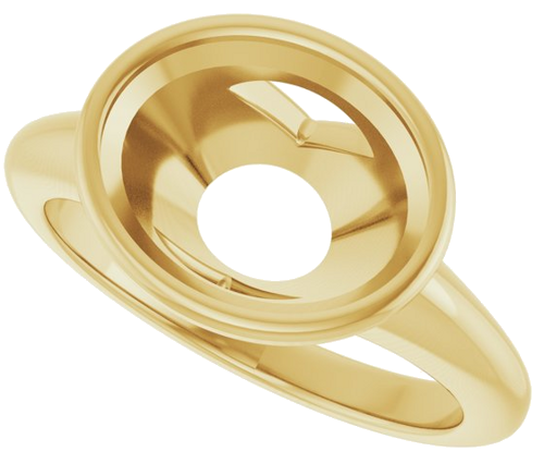 Sužadėtuvių Žiedas „Bezel-Set Solitaire“ 14k yellow gold Oval 11mm x 9mm (5)