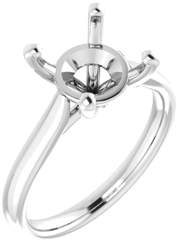 Sužadėtuvių Žiedas „Solitaire“ 950 Platinos Round 9.4mm (1)