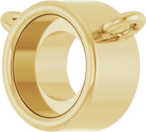 Pakabukas „Rose-Cut Bezel-Set“ 14k yellow gold Round 4mm (2)